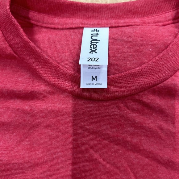 Tultex Men Short Sleeve T-Shirt 202 Blank Lot of 10 Size Medium Heather Red - Picture 2 of 5